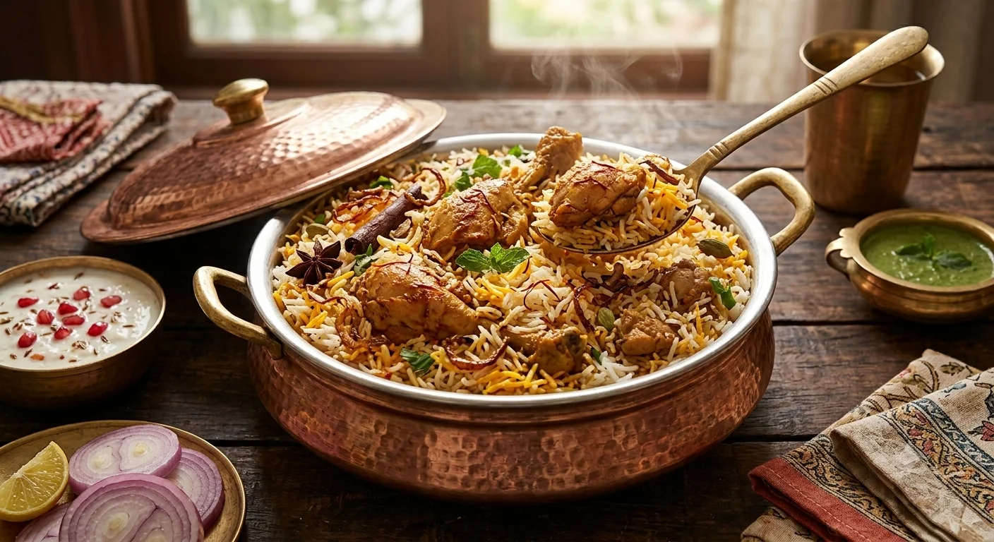 Chicken Biryani with Raita